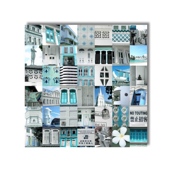 Singapore White & Aqua