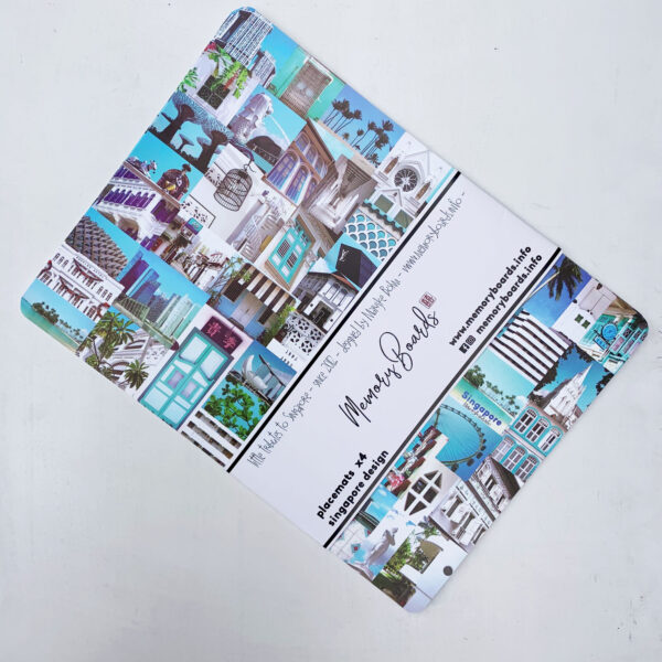 Set of 4 Singapore plastic placemats